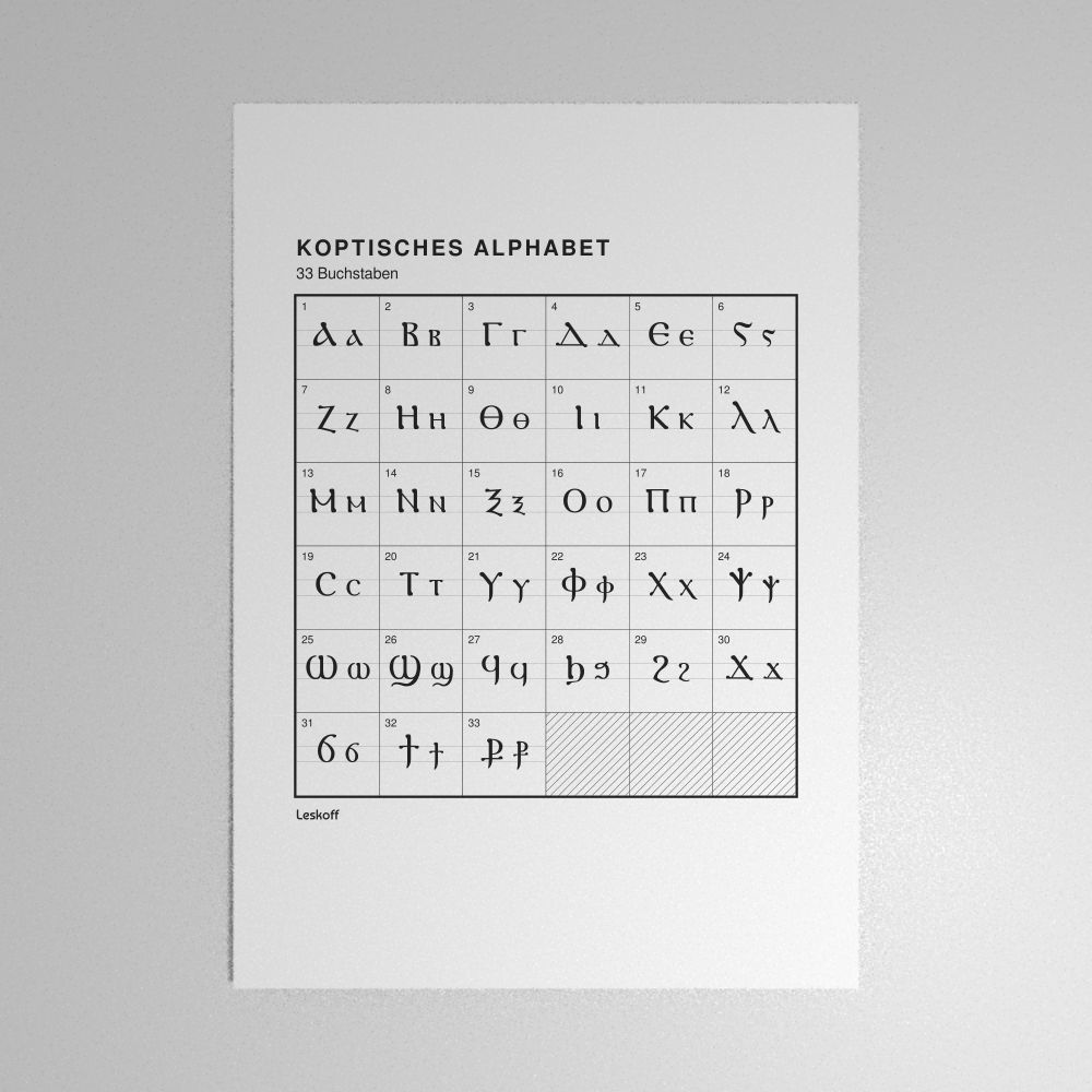 Leskoff Coptic Alphabet Poster image 1 of 2
