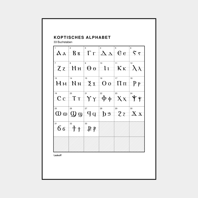 Leskoff Coptic Alphabet image 1 of 2