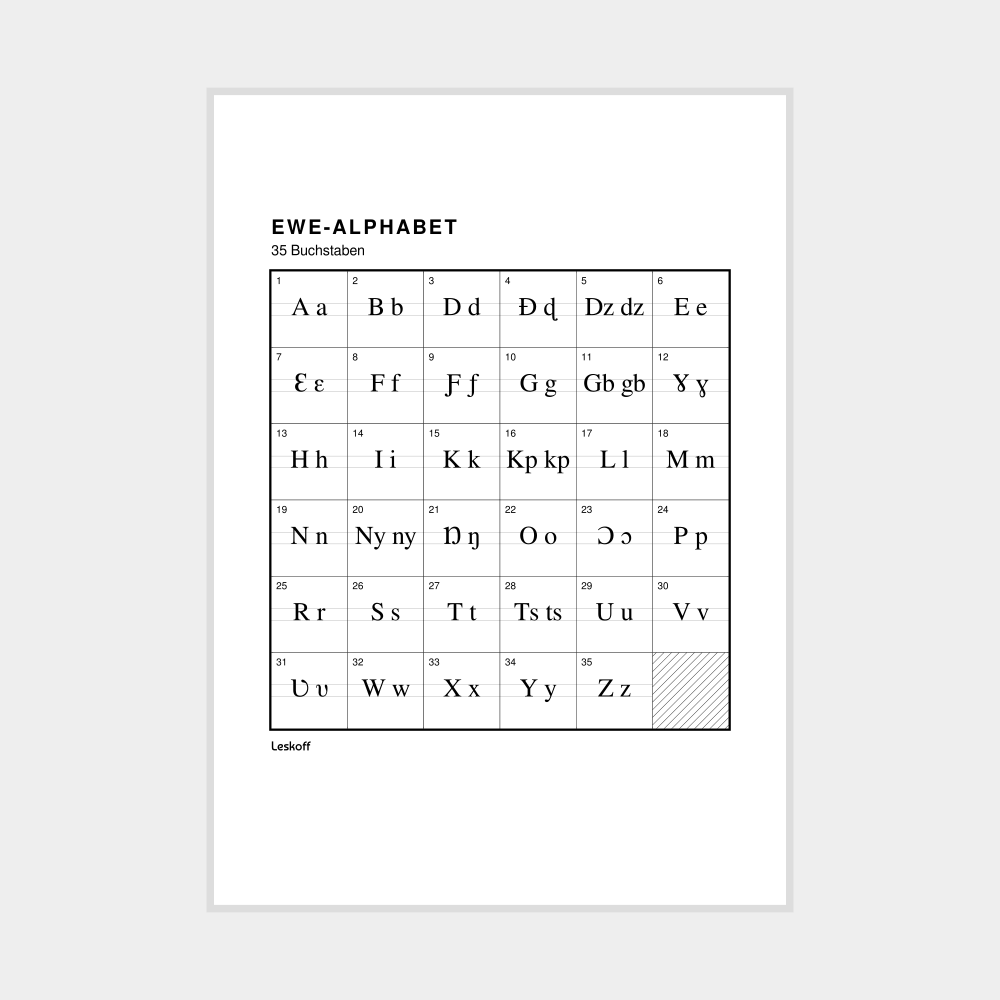 Leskoff Ewe Alphabet Poster image 1 of 2