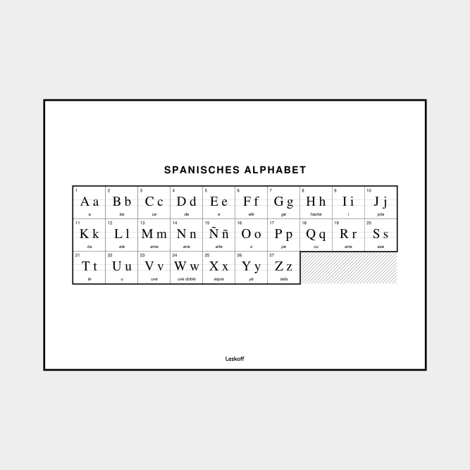 Leskoff Spanish Alphabet image 1 of 2