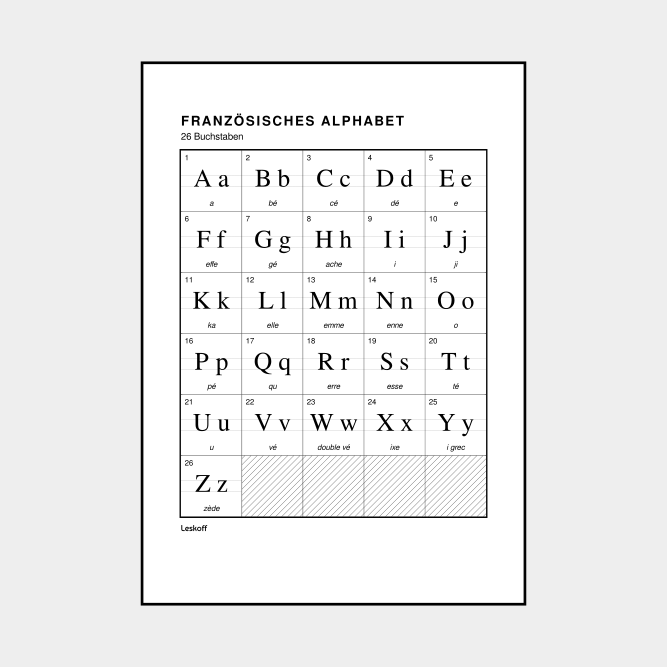 Leskoff French Alphabet image 1 of 2