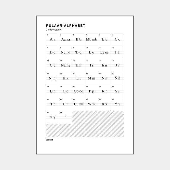 Leskoff Pulaar Alphabet image 1 of 2