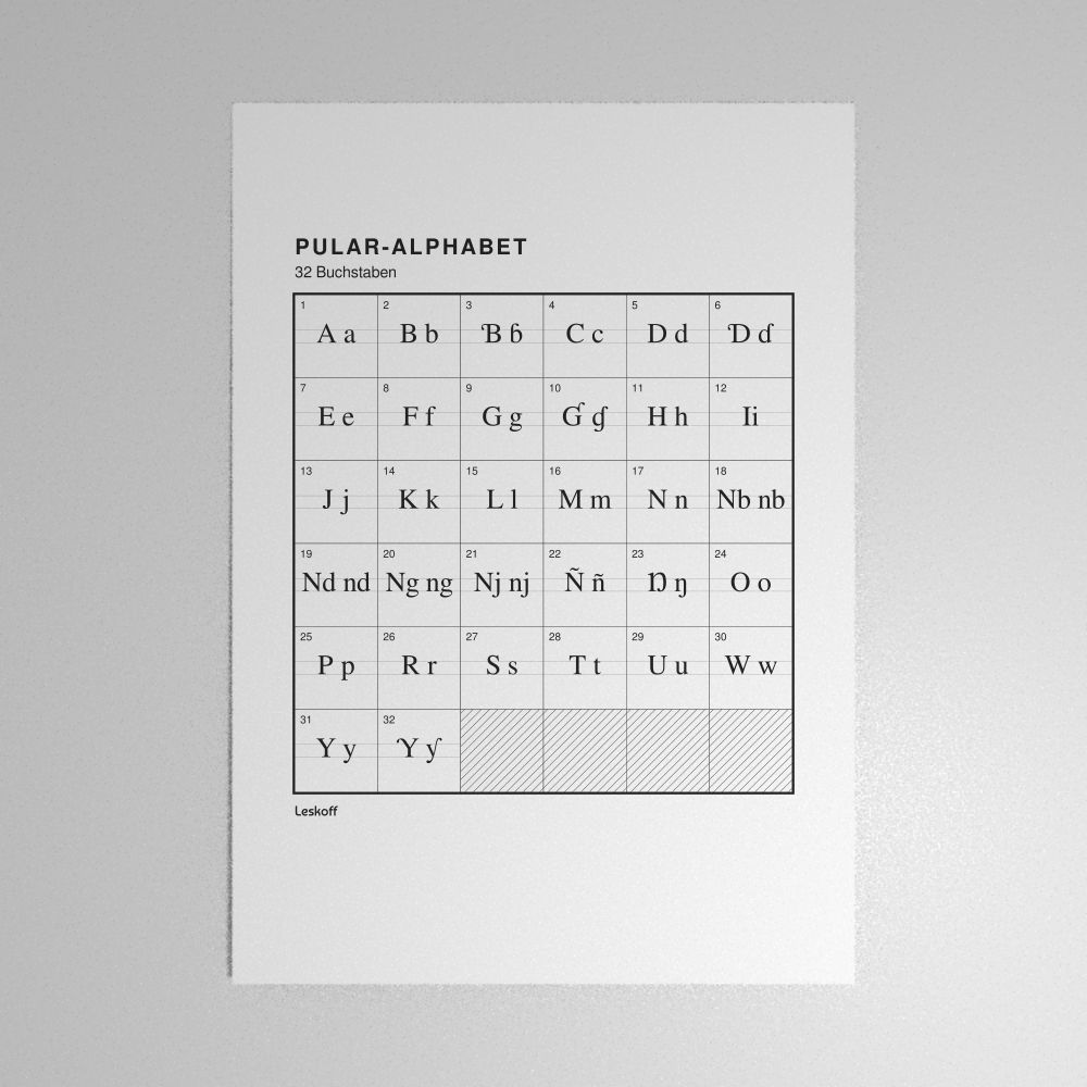 Leskoff Pular Alphabet Poster image 1 of 2