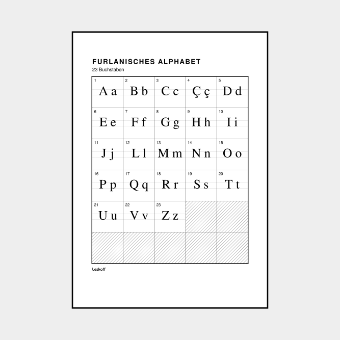 Leskoff Friulian Alphabet image 1 of 2