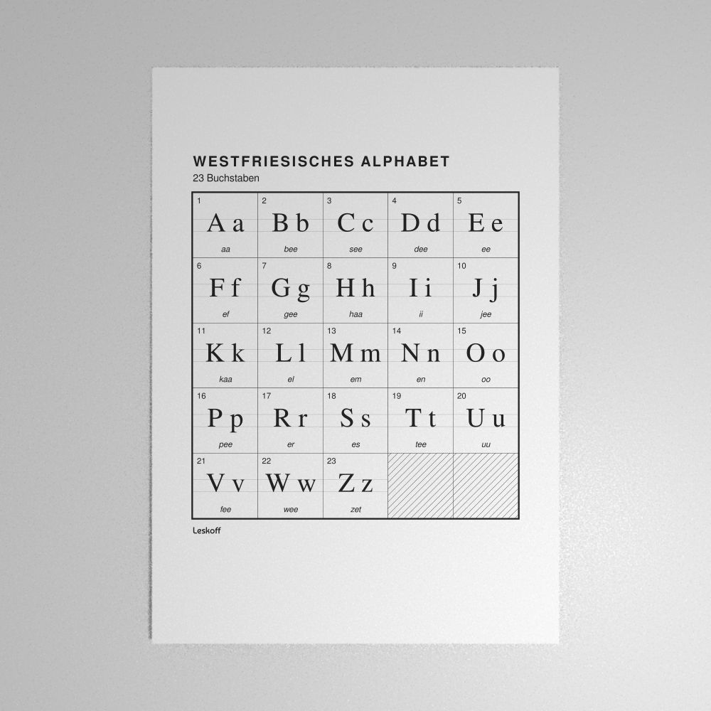 Leskoff West Frisian Alphabet Poster image 1 of 2