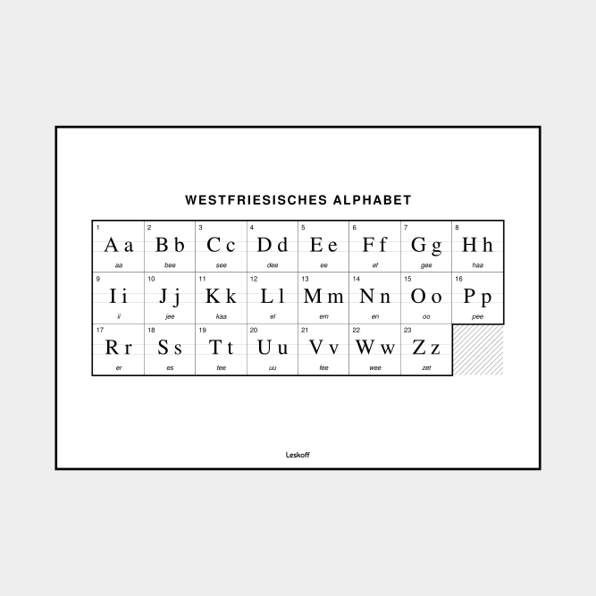 Leskoff West Frisian Alphabet image 1 of 2
