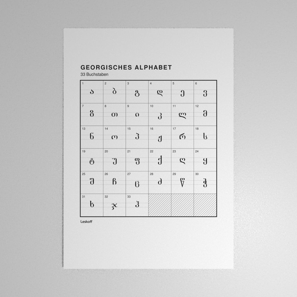 Leskoff Georgian Alphabet Poster image 1 of 2