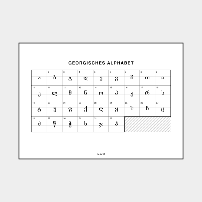 Leskoff Georgian Alphabet image 1 of 2