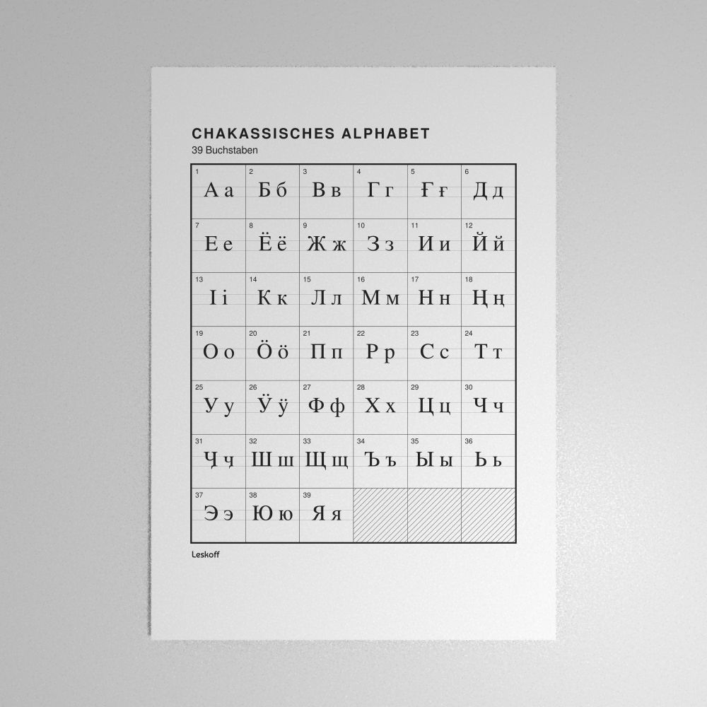Leskoff Khakas Alphabet Poster image 1 of 2
