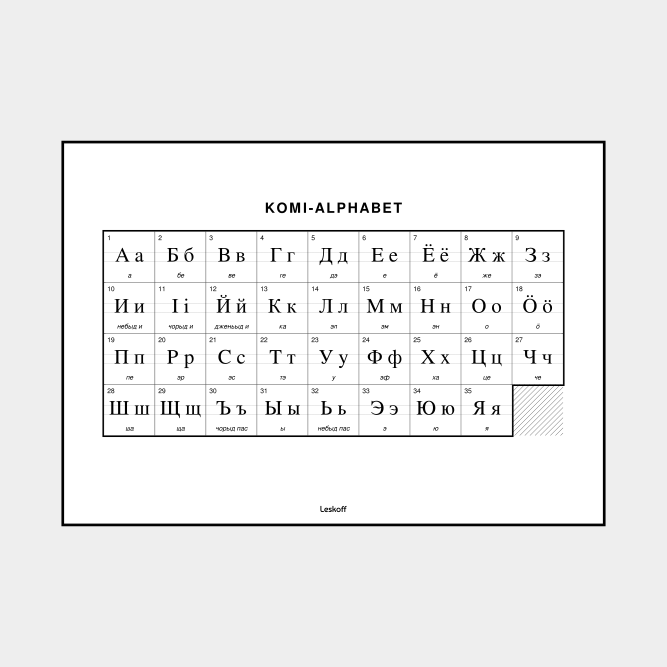 Leskoff Komi Alphabet image 1 of 2