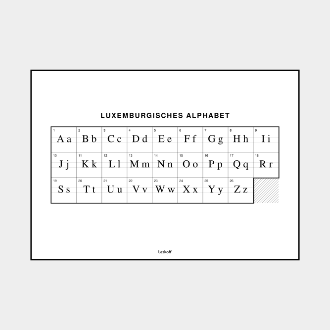 Leskoff Luxembourgish Alphabet image 1 of 2
