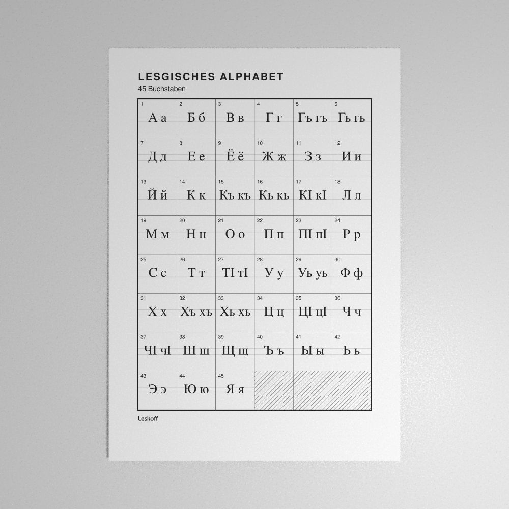 Leskoff Lezgian Alphabet Poster image 1 of 2