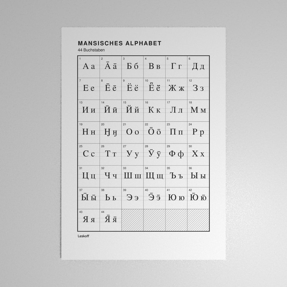 Leskoff Mansi Alphabet Poster image 1 of 2