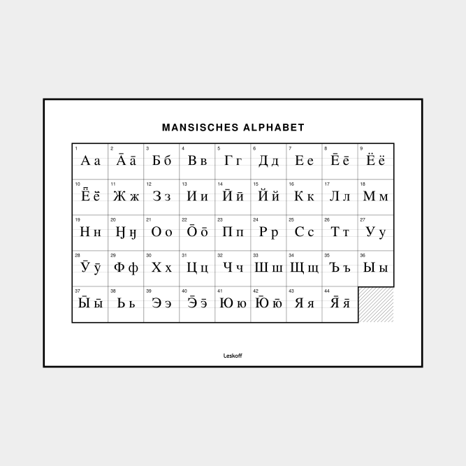 Leskoff Mansi Alphabet image 1 of 2