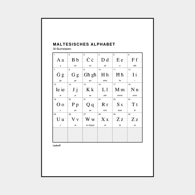 Leskoff Maltese Alphabet image 1 of 2