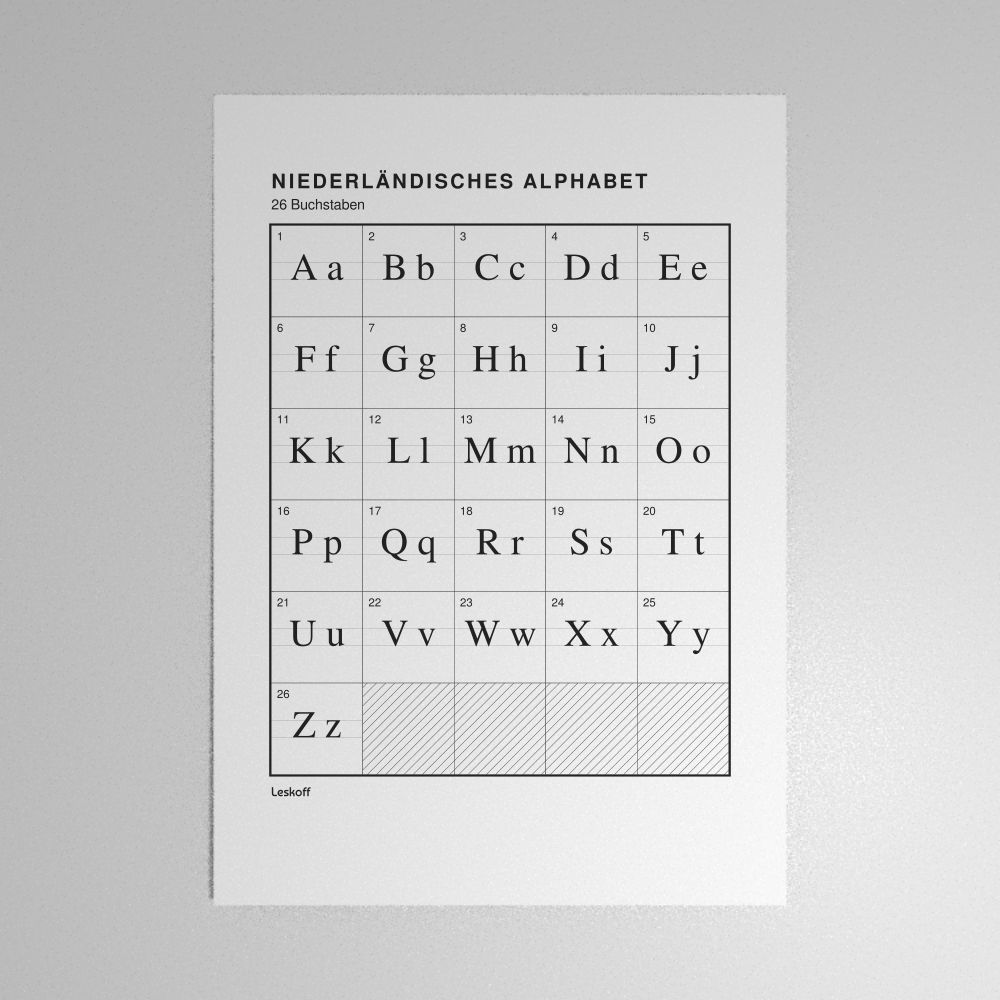 Leskoff Dutch Alphabet Poster image 1 of 2