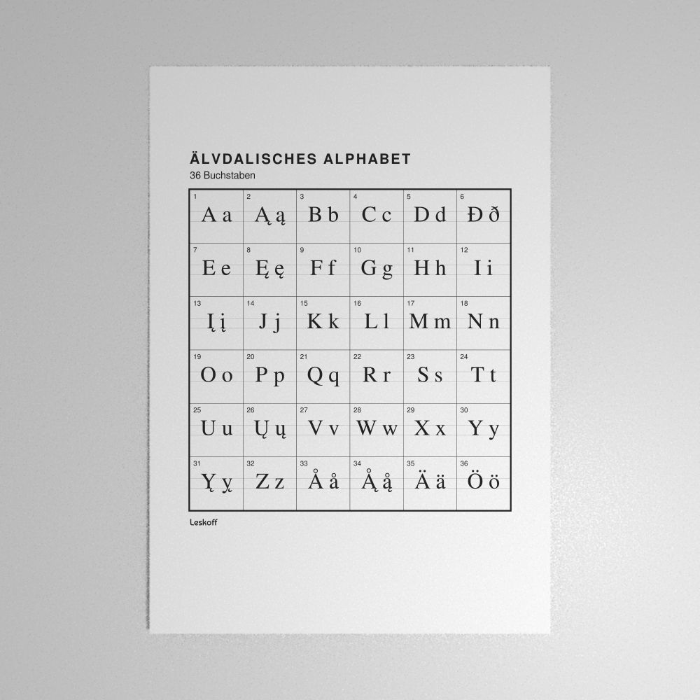 Leskoff Elfdalian Alphabet Poster image 1 of 2