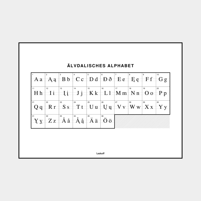 Leskoff Elfdalian Alphabet image 1 of 2