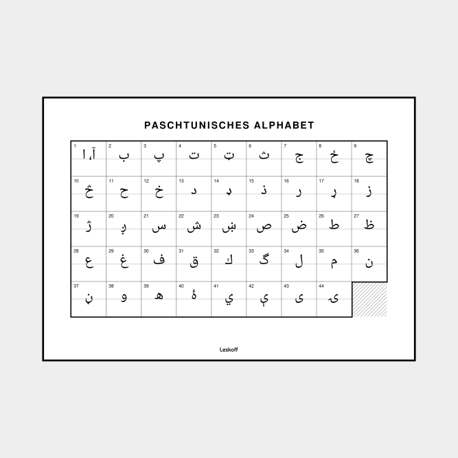 Leskoff Pashto Alphabet image 1 of 2