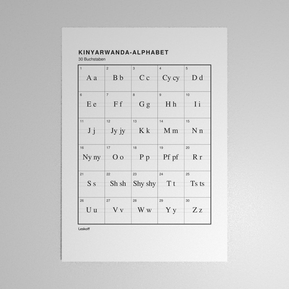 Leskoff Kinyarwanda Alphabet Poster image 1 of 2