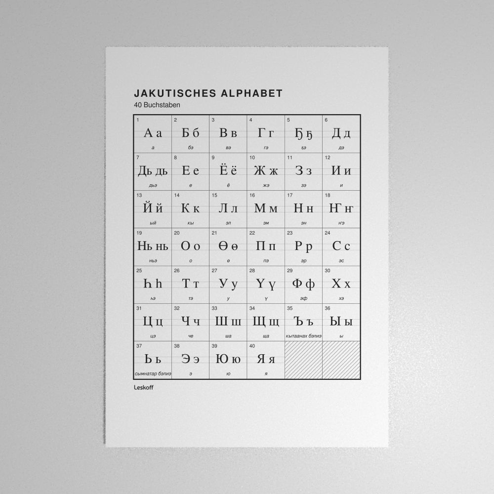 Leskoff Yakut Alphabet Poster image 1 of 2
