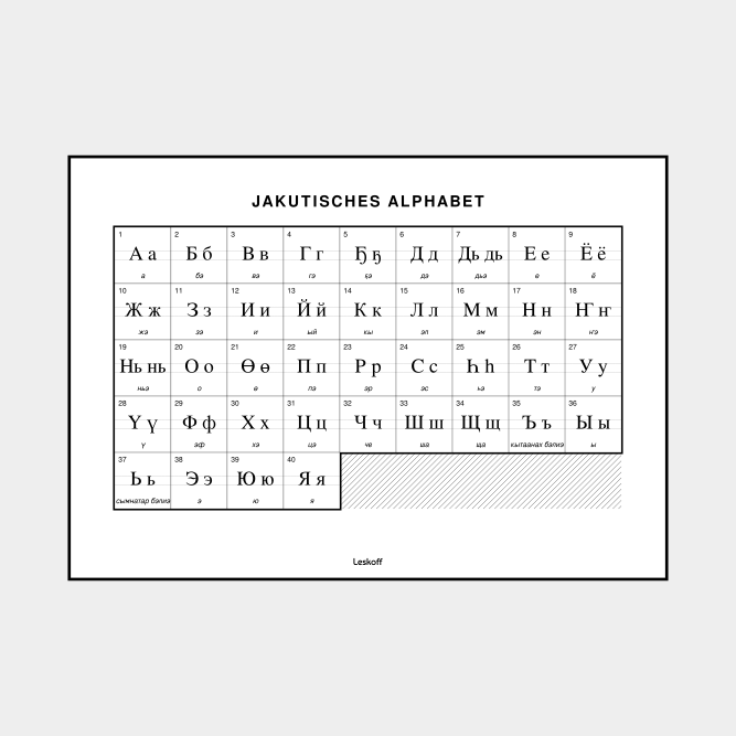 Leskoff Yakut Alphabet image 1 of 2