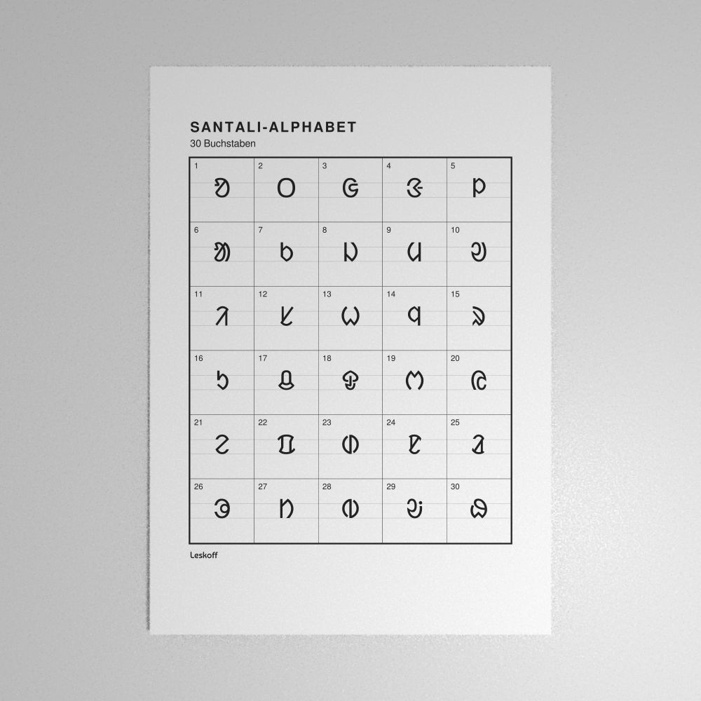 Leskoff Santali Alphabet Poster image 1 of 2
