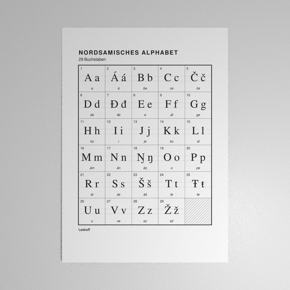 Leskoff Northern Sámi Alphabet Poster image 1 of 2