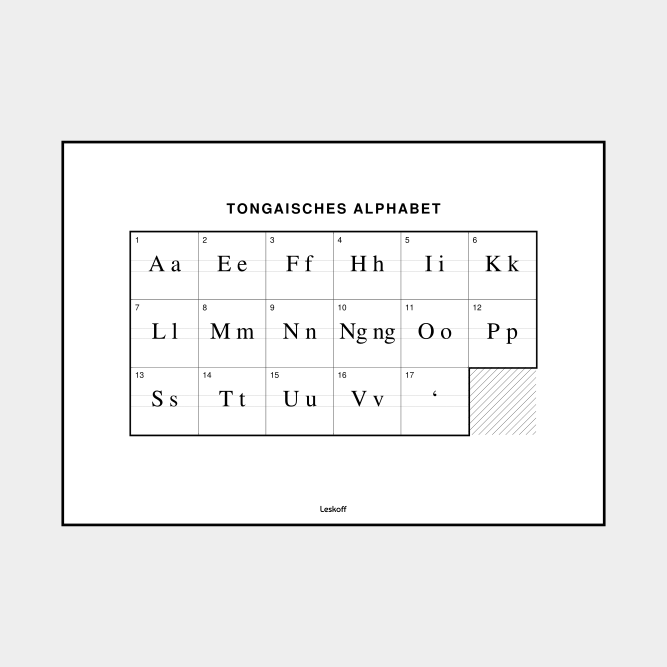 Leskoff Tongan Alphabet image 1 of 2