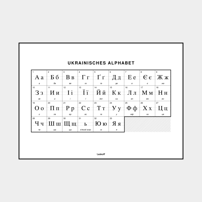 Leskoff Ukrainian Alphabet image 1 of 2