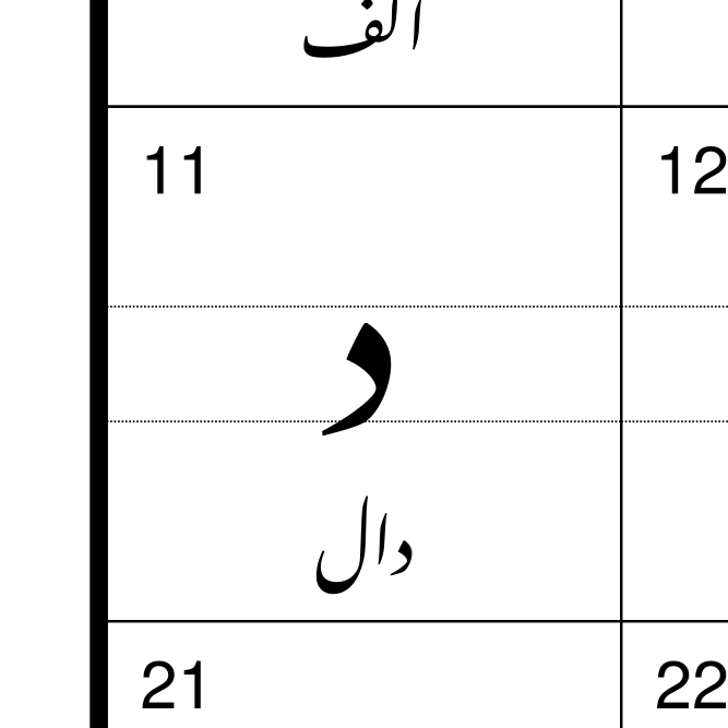 Leskoff Urdu Alphabet image 2 of 2