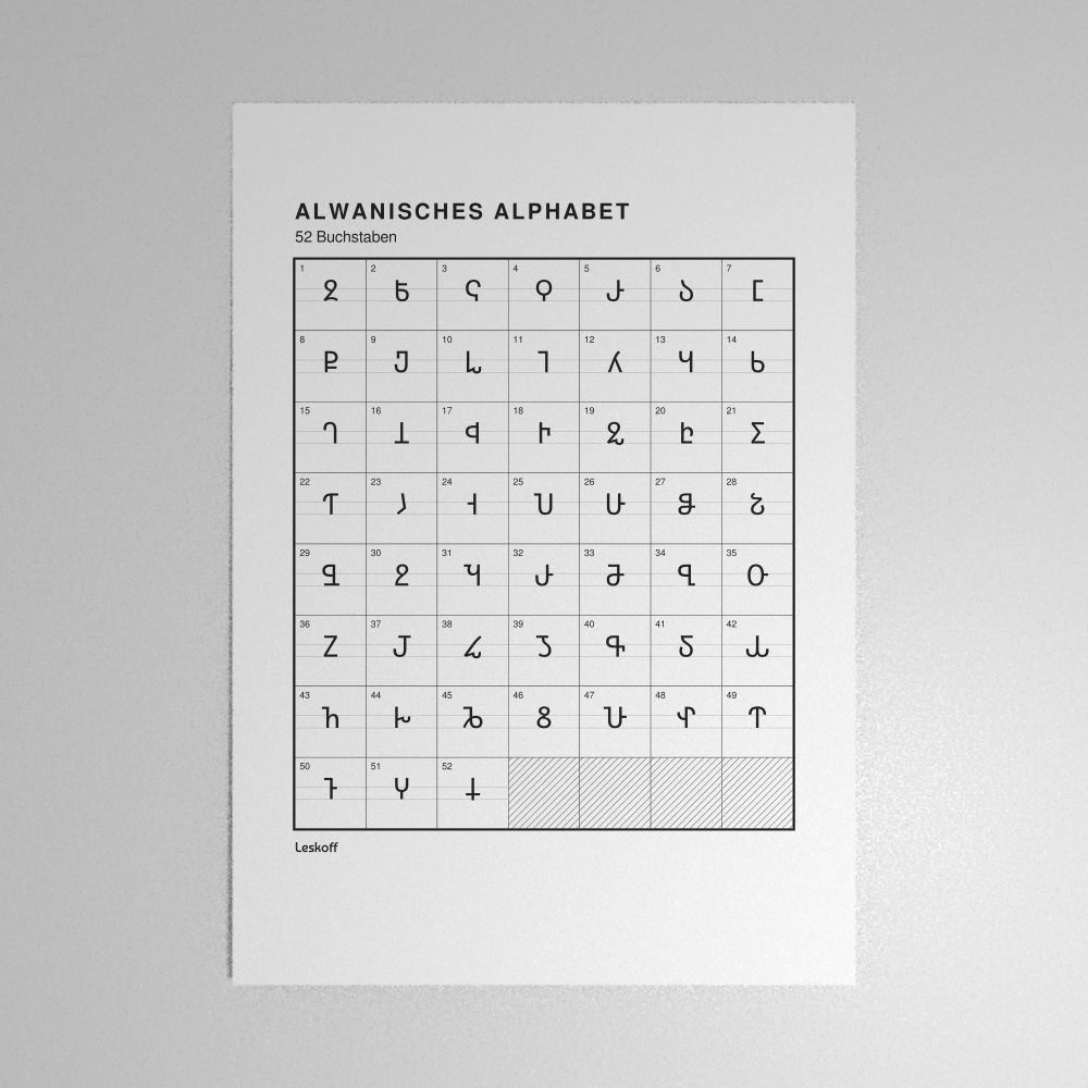 Leskoff Caucasian Albanian Alphabet Poster image 1 of 2