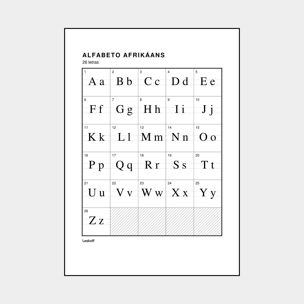 Leskoff Afrikaans Alphabet image 1 of 2