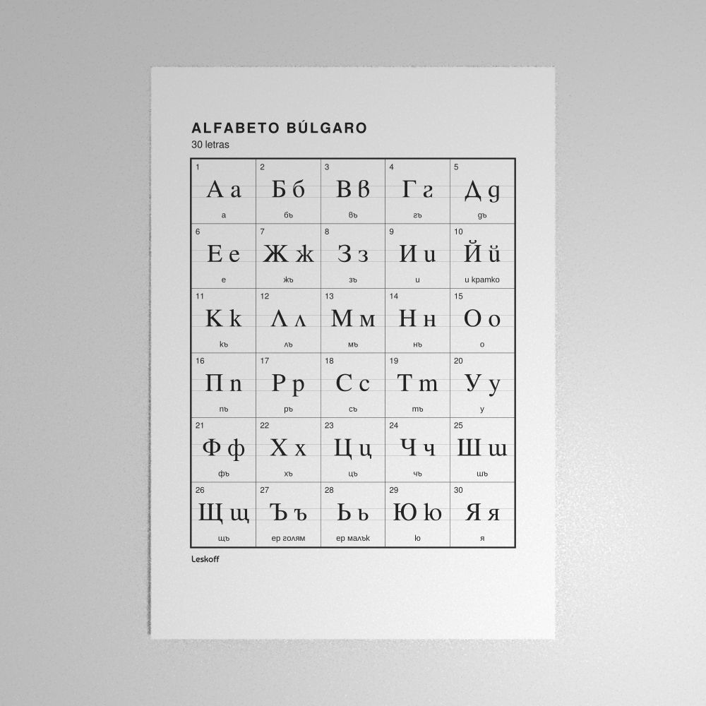 Leskoff Bulgarian Alphabet Poster image 1 of 2