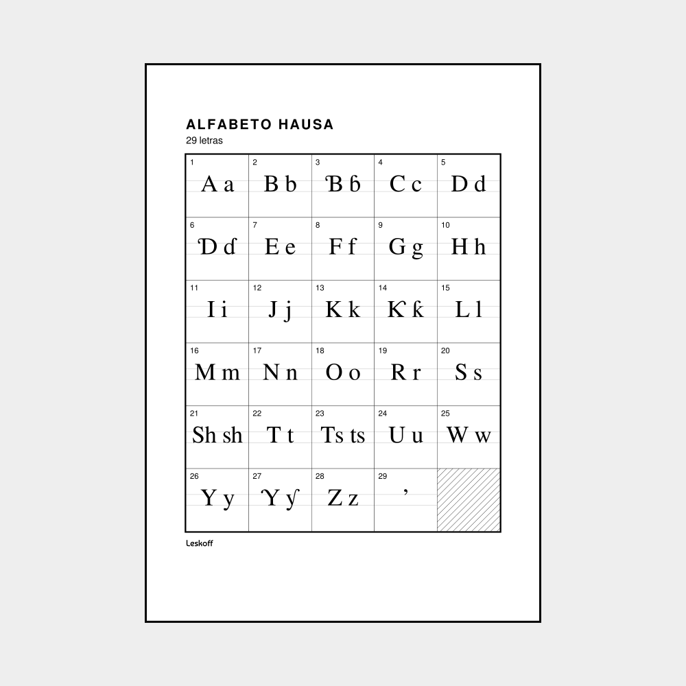 Leskoff Hausa Alphabet image 1 of 2