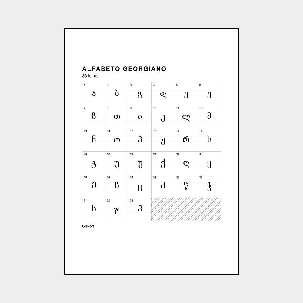 Leskoff Georgian Alphabet image 1 of 2