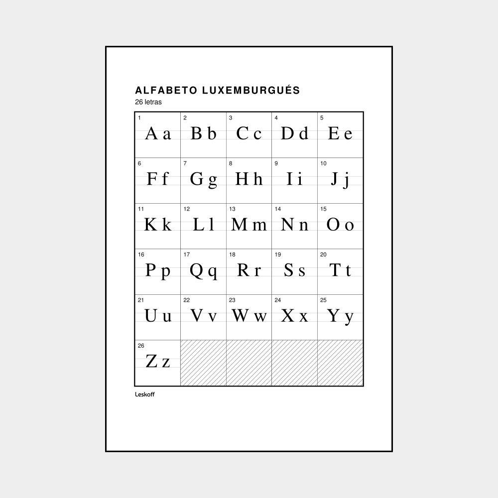 Leskoff Luxembourgish Alphabet image 1 of 2