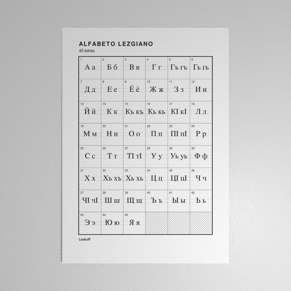 Leskoff Lezgian Alphabet Poster image 1 of 2