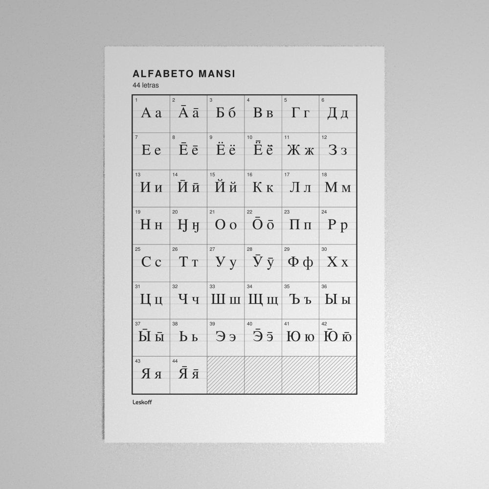 Leskoff Mansi Alphabet Poster image 1 of 2