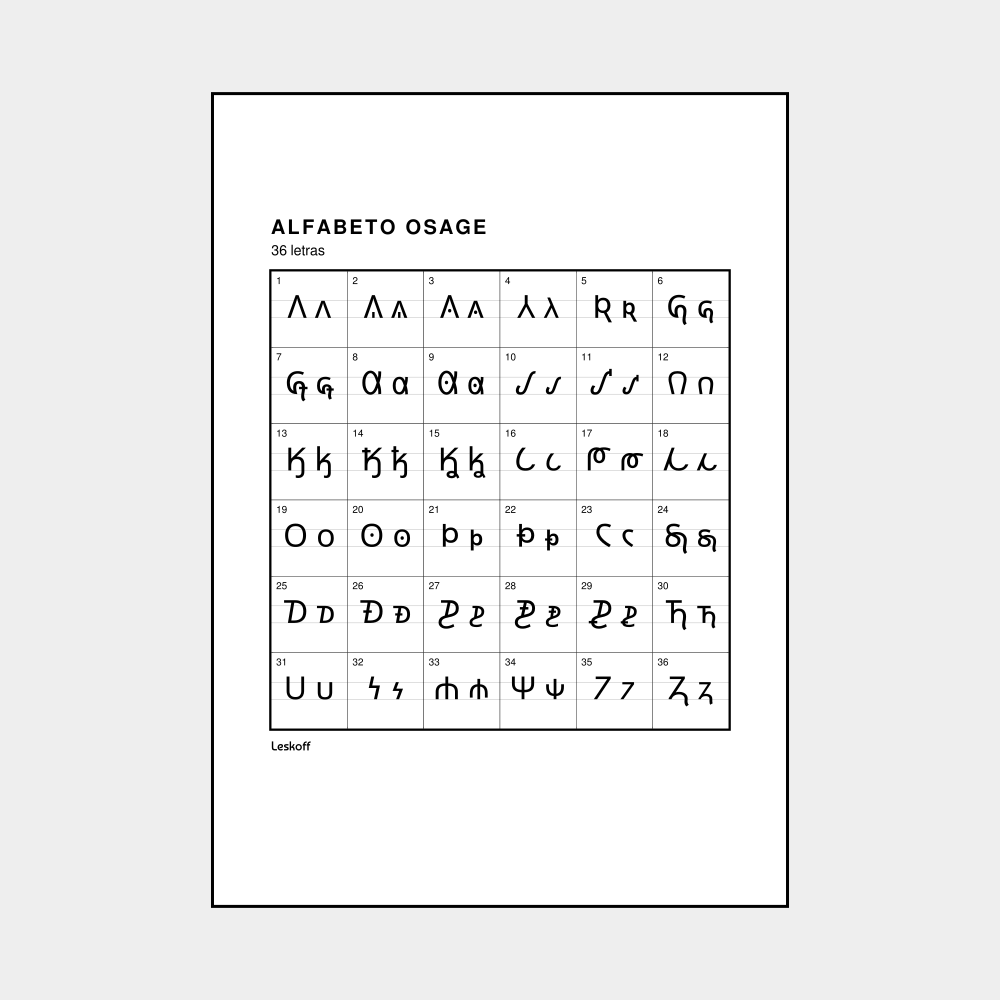 Leskoff Osage Alphabet image 1 of 2