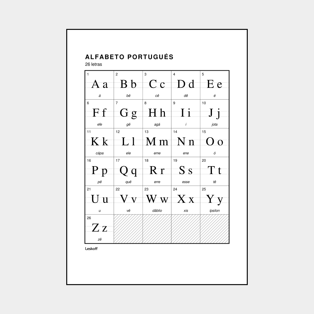 Leskoff Portuguese Alphabet image 1 of 2