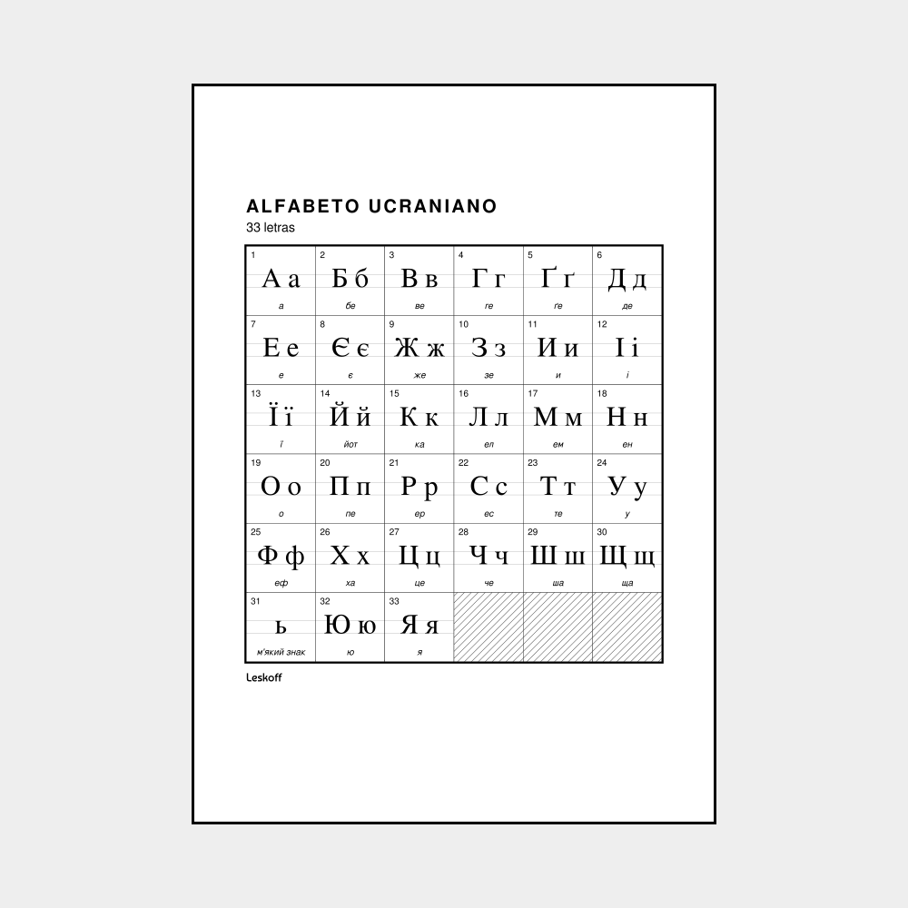 Leskoff Ukrainian Alphabet image 1 of 2