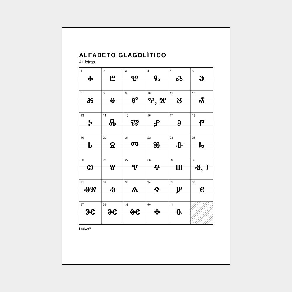 Leskoff Glagolitic Alphabet image 1 of 2