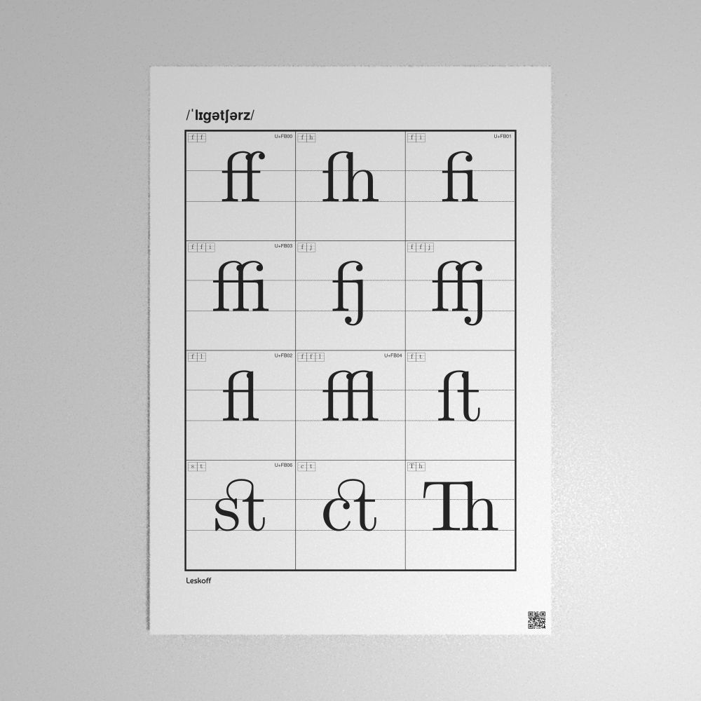 Leskoff Ligatures Poster image 1 of 2