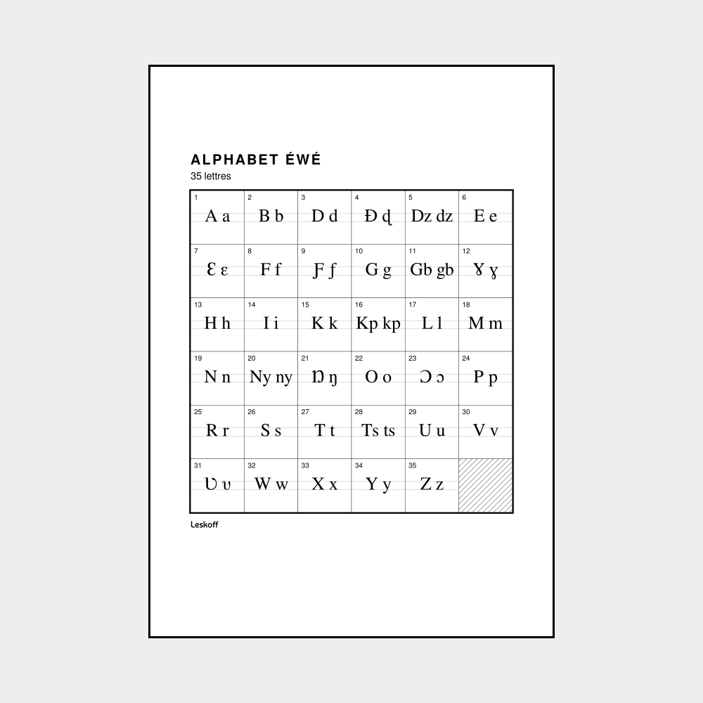 Leskoff Ewe Alphabet image 1 of 2