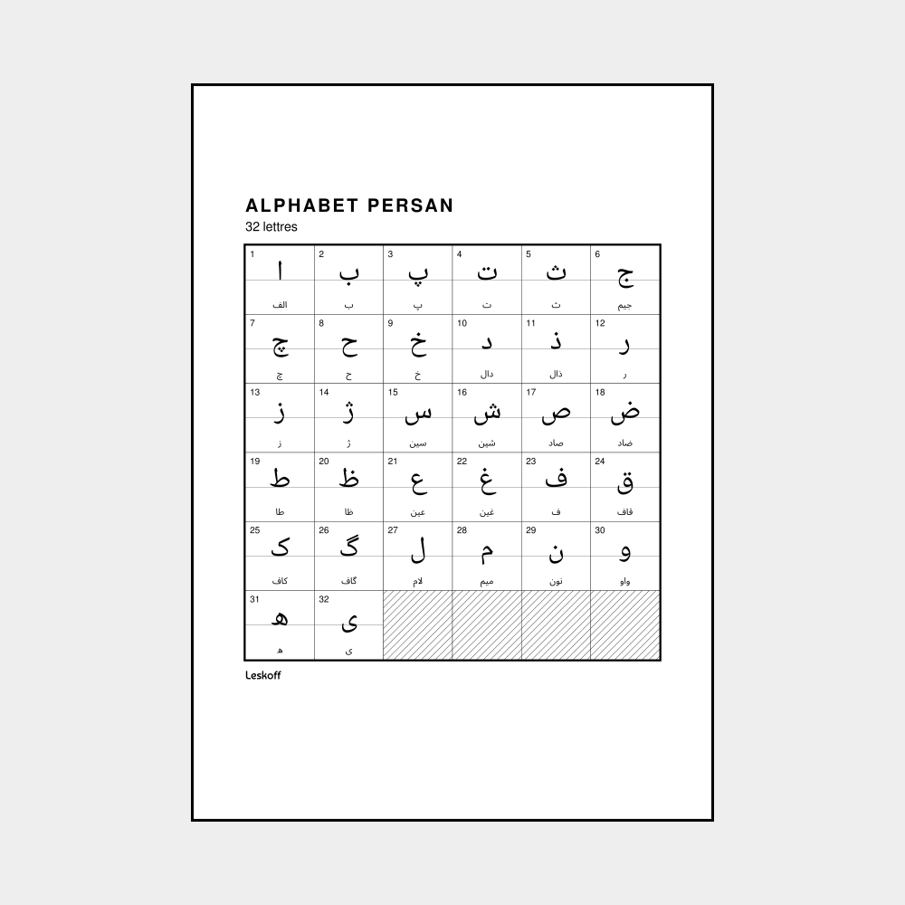 Leskoff Persian Alphabet image 1 of 2