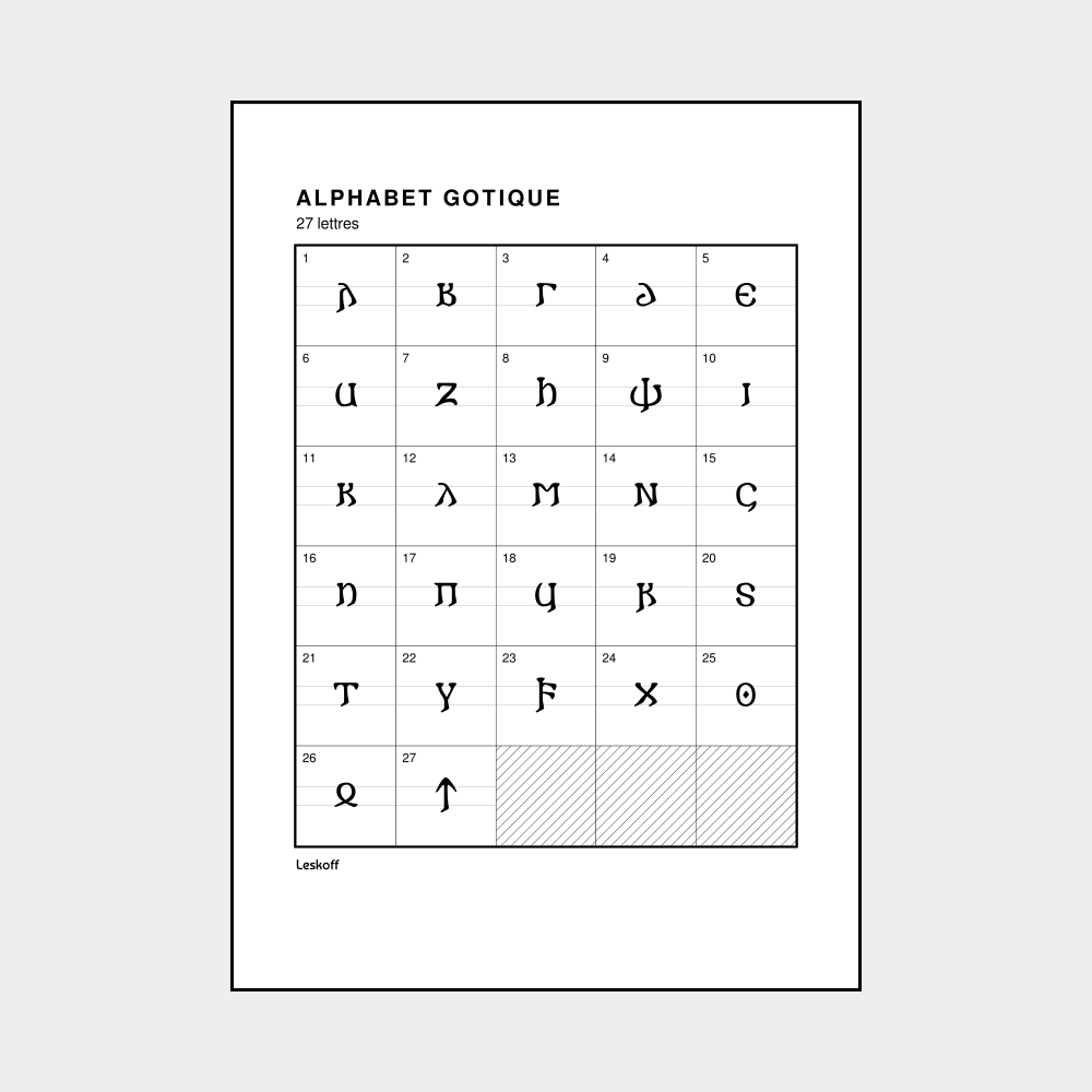 Leskoff Gothic Alphabet image 1 of 2