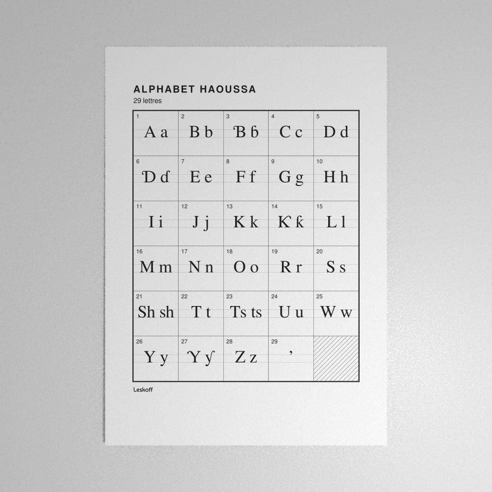 Leskoff Hausa Alphabet Poster image 1 of 2