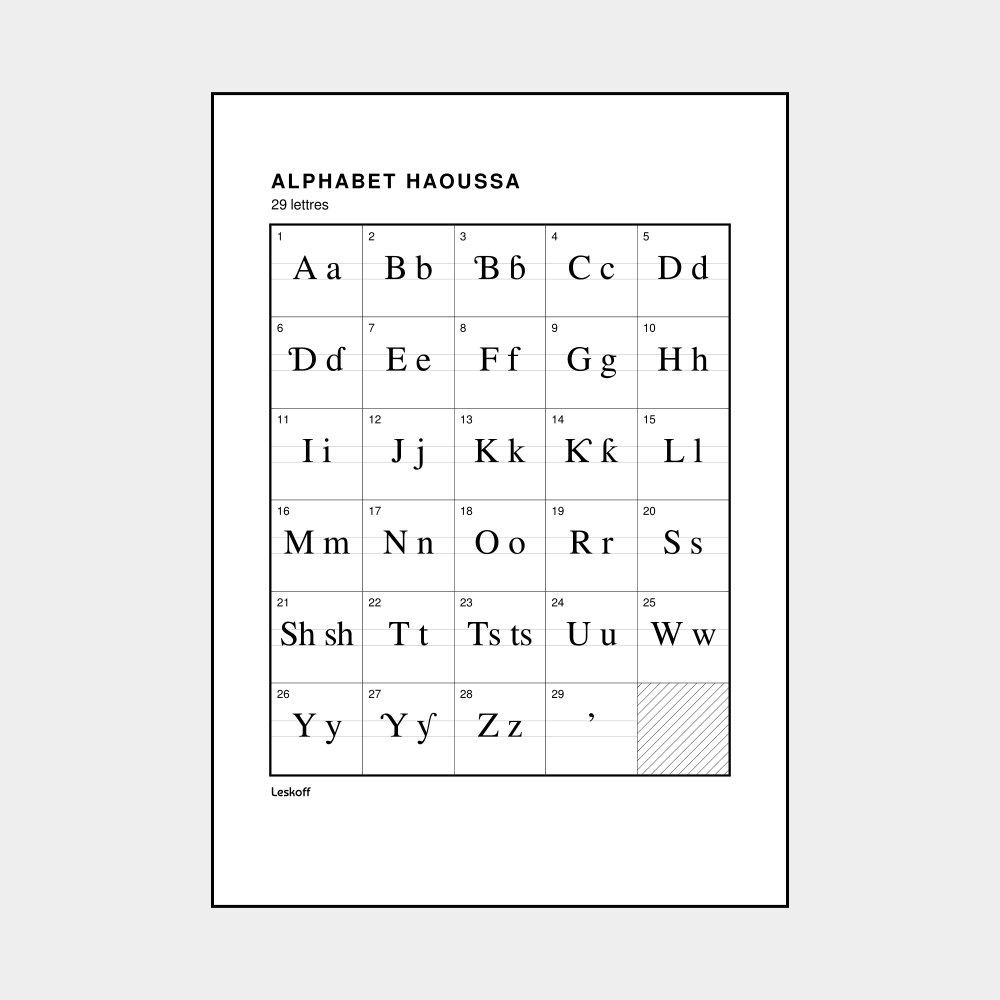 Leskoff Hausa Alphabet image 1 of 2