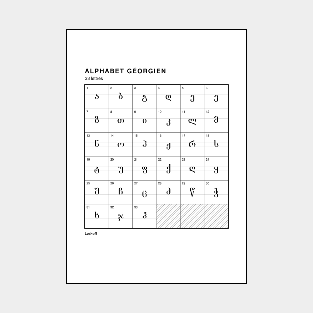 Leskoff Georgian Alphabet image 1 of 2